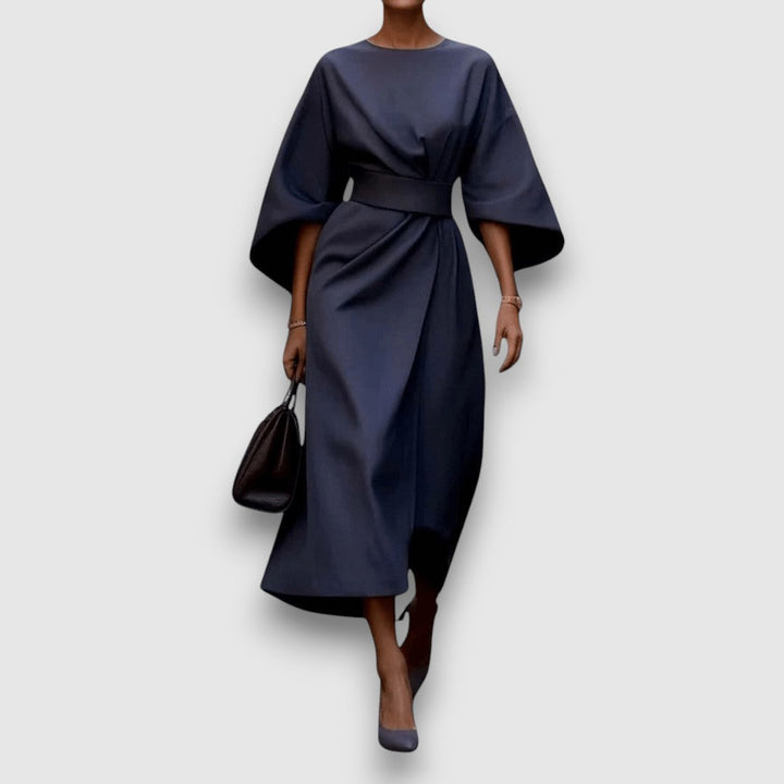 Amelie - Vestido Midi Manga Ampla