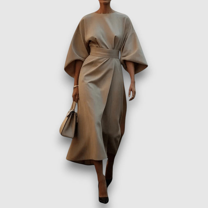 Amelie - Vestido Midi Manga Ampla