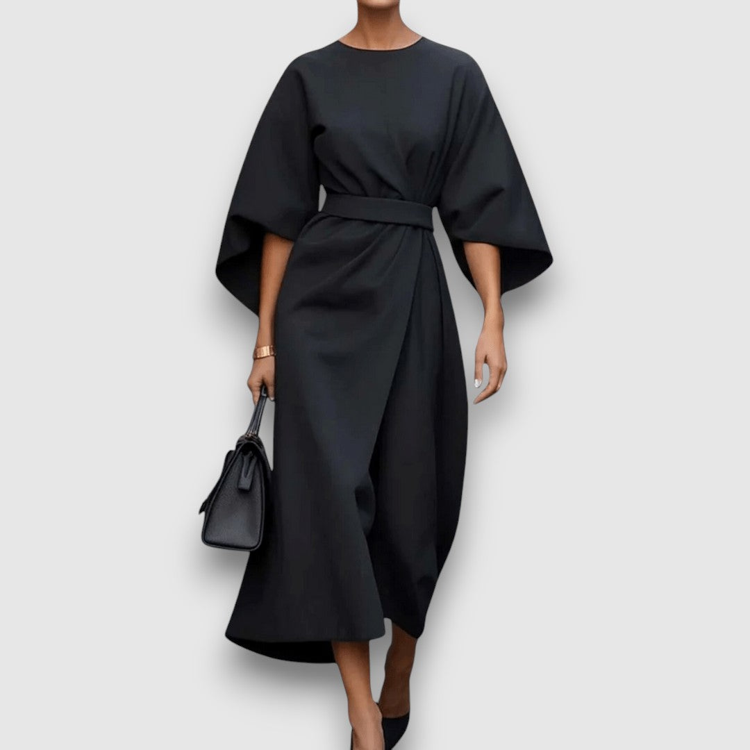 Amelie - Vestido Midi Manga Ampla