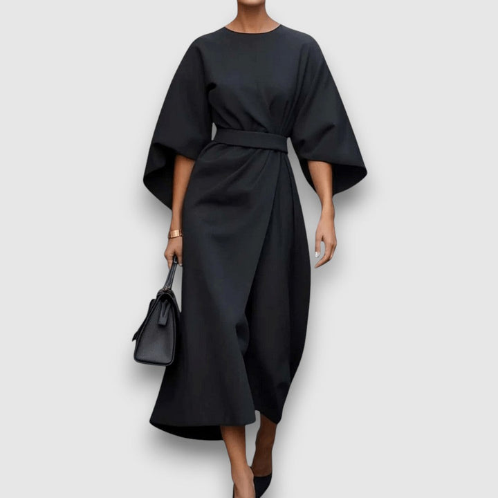 Amelie - Vestido Midi Manga Ampla