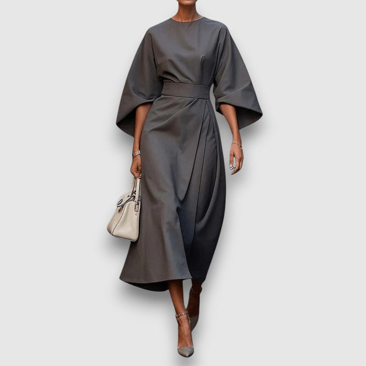 Amelie - Vestido Midi Manga Ampla