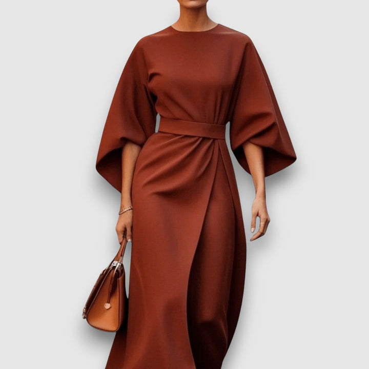 Amelie - Vestido Midi Manga Ampla