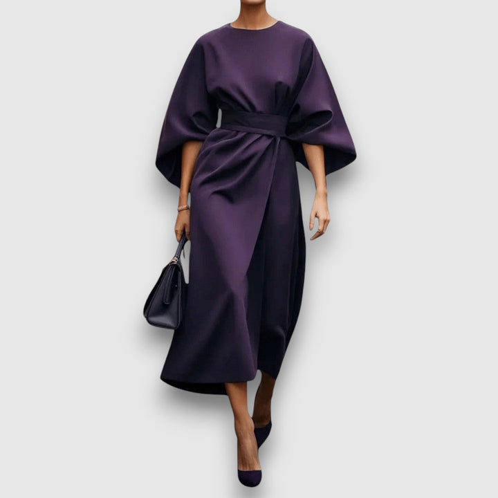 Amelie - Vestido Midi Manga Ampla